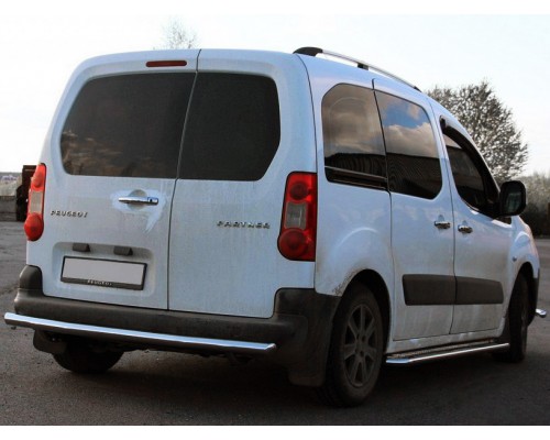 Задній захист AK002 (нерж.) 60 мм для Peugeot Partner Tepee 2008-2018
