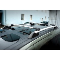 Поперечен на рейлинги под ключ Skybar V1 (2 шт) Серый для Peugeot Partner Tepee 2008-2018
