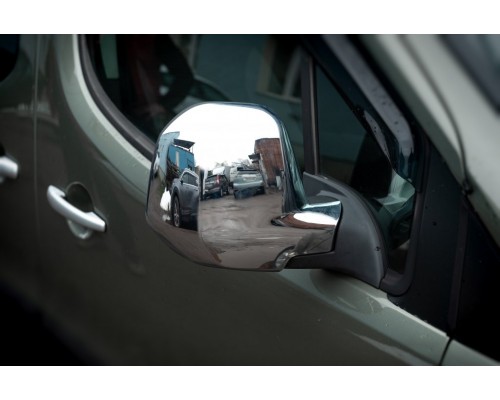 Накладки на зеркала (2 шт, пласт) Carmos, 2012-2021 для Peugeot Partner Tepee 2008-2018 - 53979-11