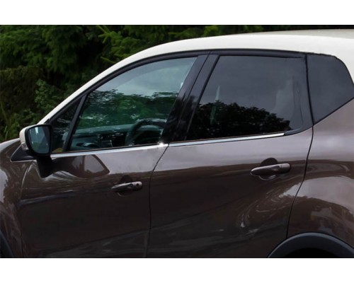 Окантовка вікон (4 шт, нерж) для Renault Captur 2013+ - 50716-11