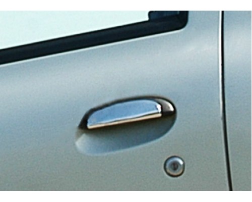 Накладки на ручки (нерж.) 4 шт, Carmos - Турецкая сталь для Renault Clio II 1998-2005 - 56478-11