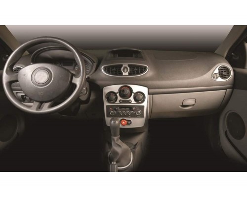 Накладки на панель 2008-2012 Карбон для Renault Clio III 2005-2012