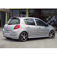 Бічні пороги (під фарбування) для Renault Clio III 2005-2012