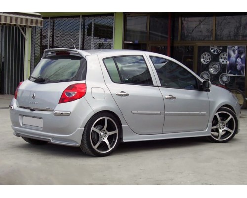 Бічні пороги (під фарбування) для Renault Clio III 2005-2012