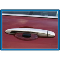 Накладки на ручки (нерж.) 4 шт, OmsaLine - Итальянская нержавейка для Renault Clio III 2005-2012