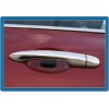 Накладки на ручки (нерж.) 4 шт, Carmos - Турецька сталь для Renault Clio III 2005-2012 - 53989-11