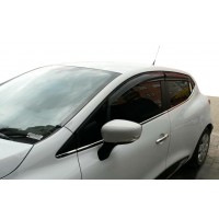 Ветровики (4 шт, Sunplex Sport) для Renault Clio IV 2012-2019 гг.