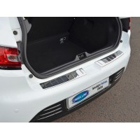 Накладка на задний бампер HB (2 шт, нерж) для Renault Clio IV 2012-2019 гг.