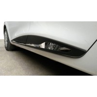 Renault Clio IV 2012-2019 Молдинг дверной прямой (4 шт, нерж) Хром