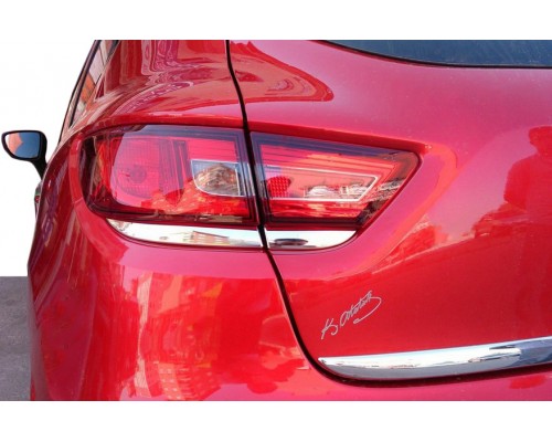 Накладка на задние фонари (2 шт, нерж.) для Renault Clio IV 2012-2019 - 49738-11