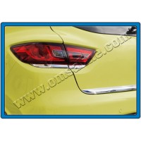 Накладка на задние фонари (2 шт, нерж.) для Renault Clio IV 2012-2019