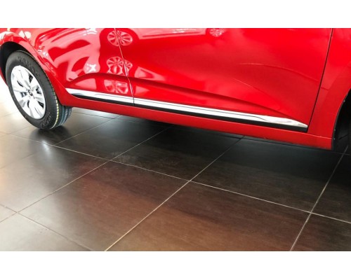 Накладки на дверний молдинг (нерж) OmsaLine - Італійська нержавіюча сталь для Renault Clio V 2019+︎ - 75483-11