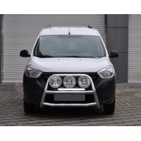 Кенгурятник WT022 (нерж.) для Renault Dokker 2013+