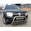 Renault Duster 2008-2017 Кенгурятник с надписью WT004 (нерж.) - 50361-11