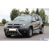 Renault Duster 2008-2017 Кенгурятник с надписью WT004 (нерж.) - 50361-11