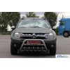 Renault Duster 2008-2017 Кенгурятник с надписью WT004 (нерж.) - 50361-11