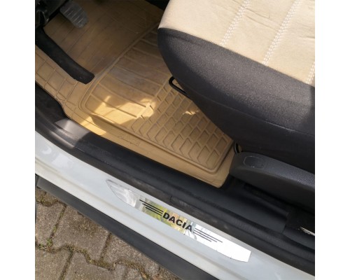 Накладки на внутренние пороги EuroCap (5 шт, ABS) для Dacia Duster 2008-2018 гг.