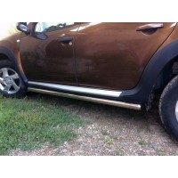 Бічні труби BB001 (2 шт., нерж.) 60 мм для Renault Duster 2008-2017
