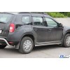 Бічні труби BB001 (2 шт., нерж.) 60 мм для Renault Duster 2008-2017