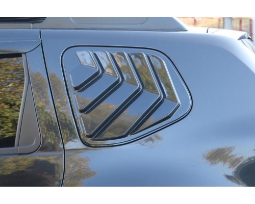 Накладки на задние окна EuroCap (2 шт, ABS) для Renault Duster 2008-2017 гг.