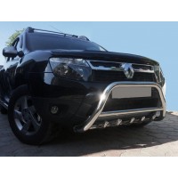 Кенгурятник без напису WT003 (нерж.) для Renault Duster 2008-2017