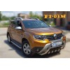 Кенгурятник без напису WT003 (нерж.) для Renault Duster 2018+