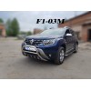 Кенгурятник без напису WT003 (нерж.) для Renault Duster 2018+
