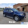 Бічні пороги Premium (2 шт., нерж.) Ø60 для Renault Duster 2018+