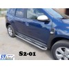 Бічні пороги Premium (2 шт., нерж.) Ø60 для Renault Duster 2018+