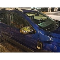 Накладки на зеркала (2 шт, нерж) для Renault Duster 2018+