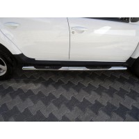 Бічні труби BB002 (2 шт., нерж.) для Renault Duster 2018+
