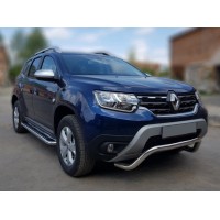 Кенгурятник WT007 (нерж.) для Renault Duster 2018+