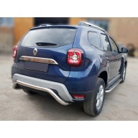 Задній захист AK007 (нерж.) для Renault Duster 2018+