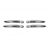 Накладки на ручки (4 шт., нерж.) 4 чипа, Carmos - Турецкая сталь для Renault Fluence 2009+ - 59451-11