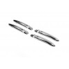 Накладки на ручки (4 шт., нерж.) 4 чипа, Carmos - Турецкая сталь для Renault Fluence 2009+ - 59451-11