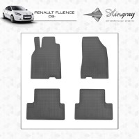 Renault Fluence 2009+ Резиновые коврики (4 шт, Stingray Premium)
