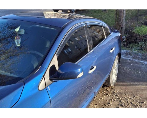 Ветровики с хромом (4 шт, Niken) для Renault Fluence 2009-2016 гг