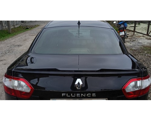 Спойлер LIP (Sunplex, черный) для Renault Fluence 2009+ - 80699-11