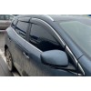 Ветровики с хромом (4 шт, Sunplex Chrome) для Renault Kadjar - 80677-11