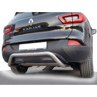 Задній захист AK007 (нерж) для Renault Kadjar
