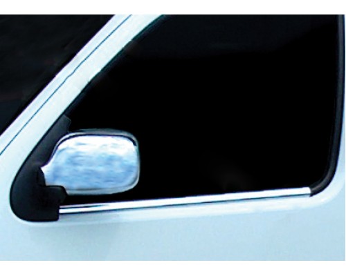 Наружняя окантовка стекол (2 шт, нерж.) Carmos - Турецкая сталь для Renault Kangoo 1998-2008 - 56572-11