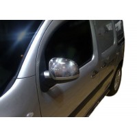Renault Kangoo 2008-2019 Накладки на дзеркала 2013+ (2 шт) OmsaLine - Італійська нержавіюча сталь