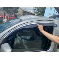 Renault Kangoo 2008-2019 Ветровики с хромом (2 шт, Niken)