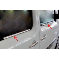 Наружняя окантовка стекол (нерж) 4 шт, OmsaLine - Итальянская нержавейка для Renault Kangoo 2008-2019