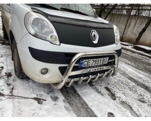 Кенгурятник WT003/004 (нерж.) без напису, 51 мм для Renault Kangoo 2008-2020