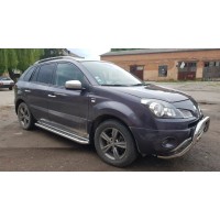 Бічні пороги Premium (2 шт., нерж.) 60 мм для Renault Koleos 2008-2016