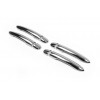 Накладки на ручки (4 шт., нерж.) Carmos - Турецкая сталь для Renault Laguna 2001-2007 - 54016-11