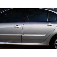 Накладки на ручки (4 шт, нерж.) Carmos - Турецкая сталь для Renault Laguna 2007-2015