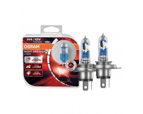 Лампа головного света Osram H4 60/55W Night Breaker Laser -2022130% 64193NBL130 - 77891-11