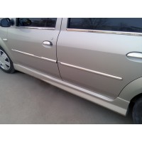 Боковые пороги (под покраску) для Renault Logan I 2008-2013 гг